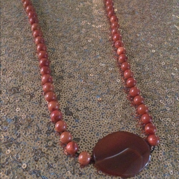 String of REAL Coral w/ Pendant - Picture 2 of 2